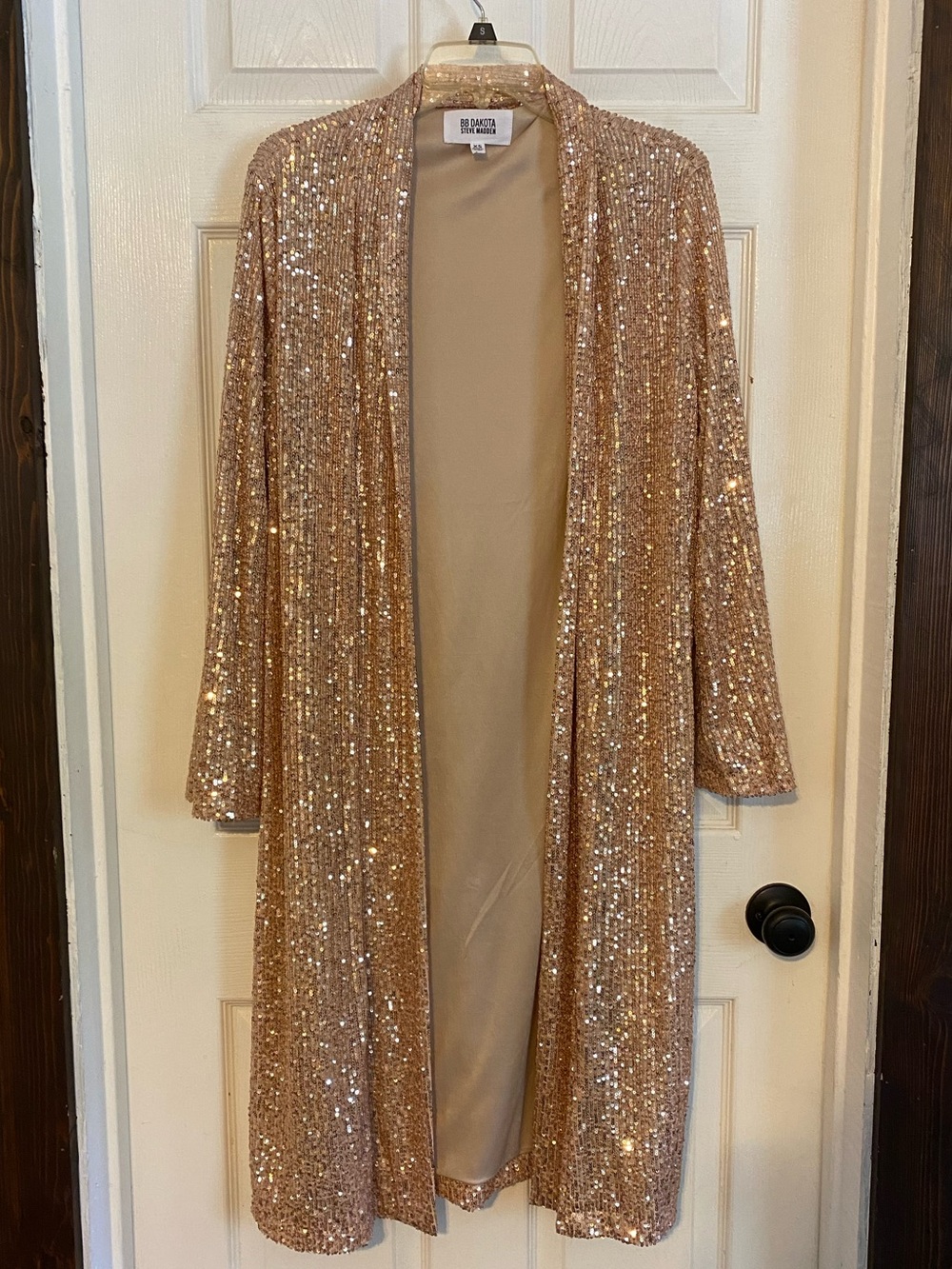 BB Dakota Rose Gold Sequin Duster